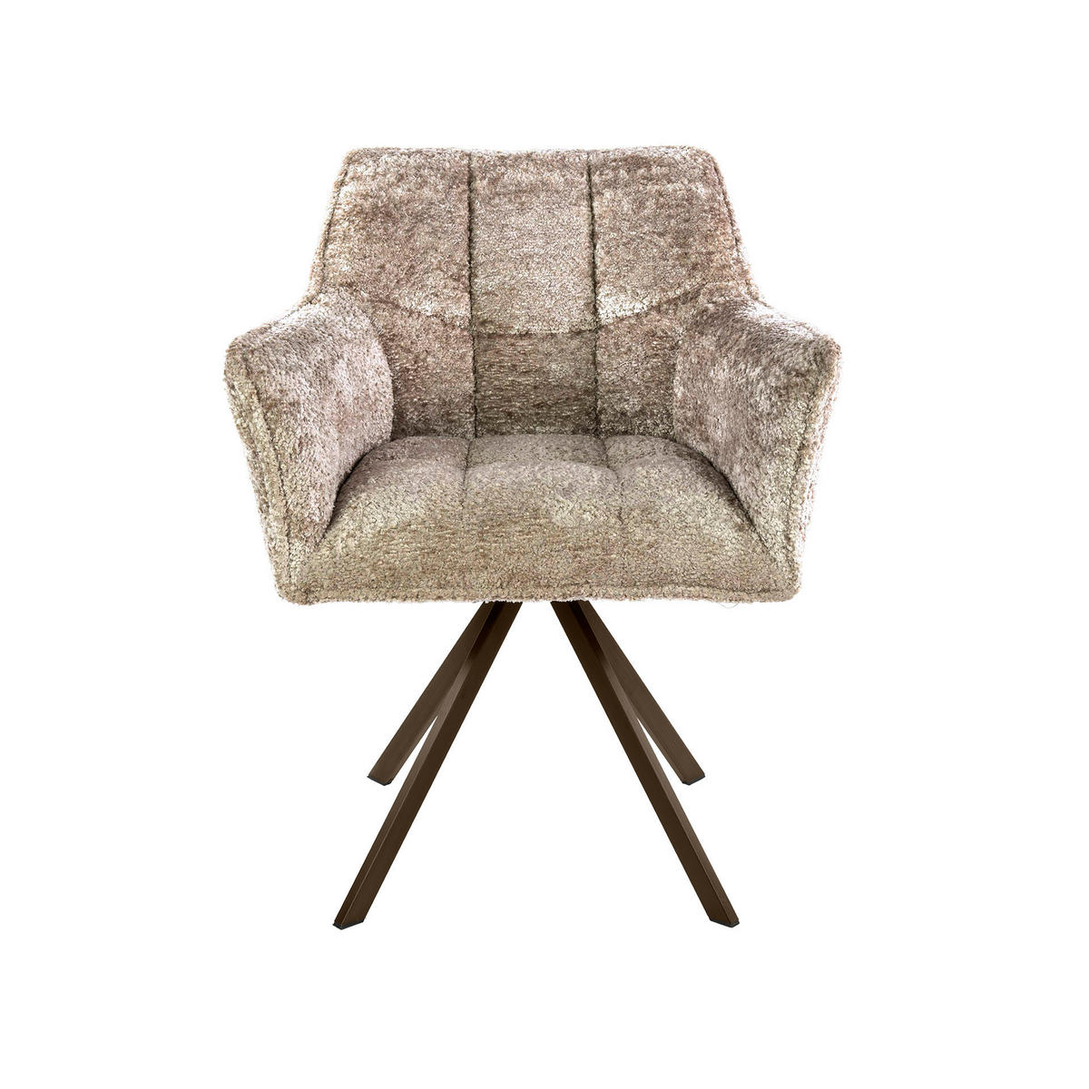 ESSZIMMERSTÜHLE Raster Beige 60/63/81 cm - 2er-Set - Beige, Textil (63/81/60cm) - Hoyz Collection