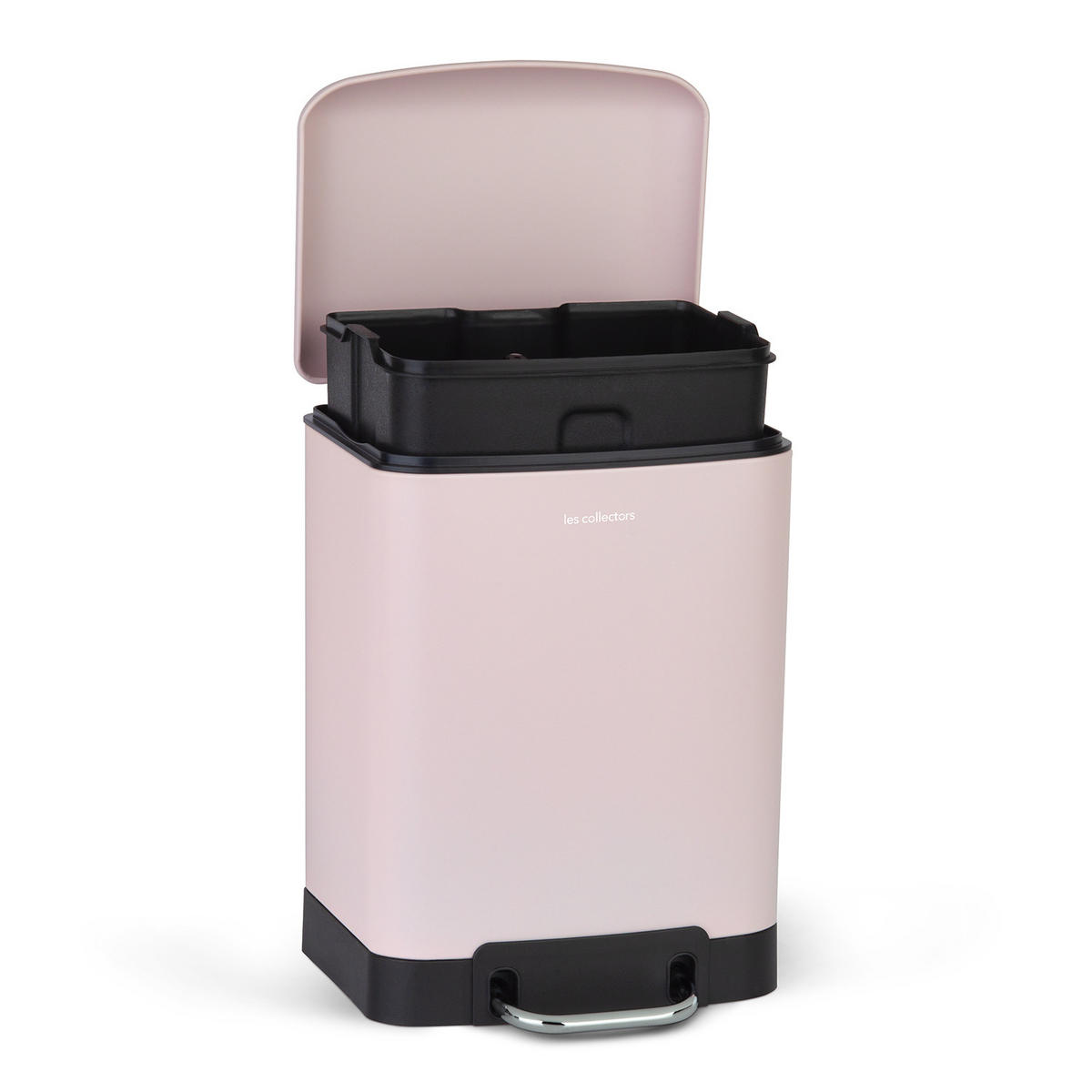 TRETMÜLLEIMER 6L - pinke Ausführung N°678 - Pink, Metall (22.5/32.5/22.5cm) - Les Collectors