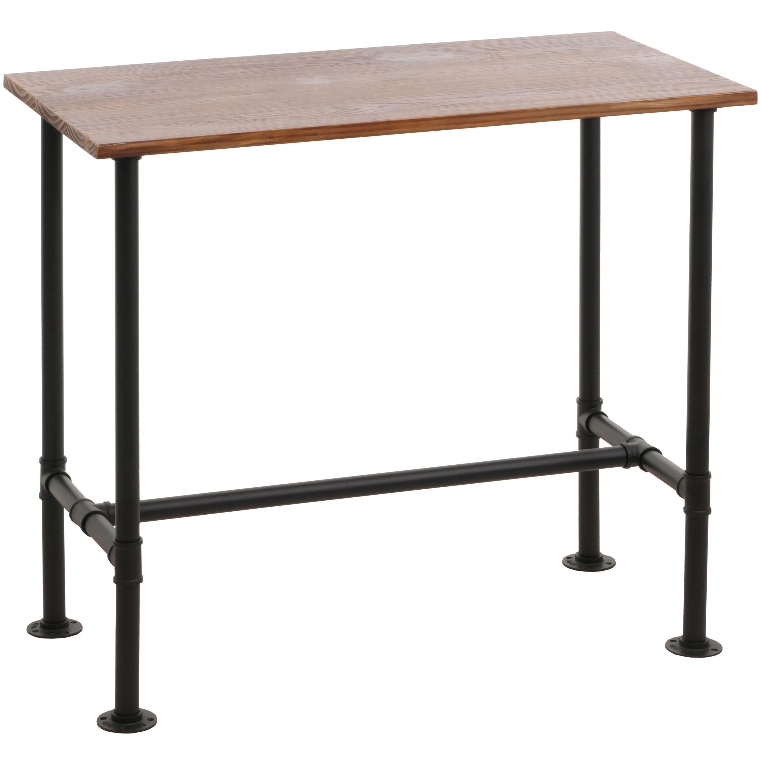 BARTISCH eckig Schwarz, Braun - Schwarz/Braun, Holz (120/108/61cm) - MCW