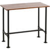 BARTISCH eckig Schwarz, Braun - Schwarz/Braun, Holz (120/108/61cm) - MCW
