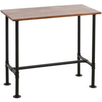 BARTISCH eckig Schwarz, Braun - Schwarz/Braun, Holz (120/108/61cm) - MCW