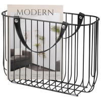 ZEITUNGSSTÄNDER, schwarz - Schwarz, Metall (36/26.5/15.5cm) - eluno