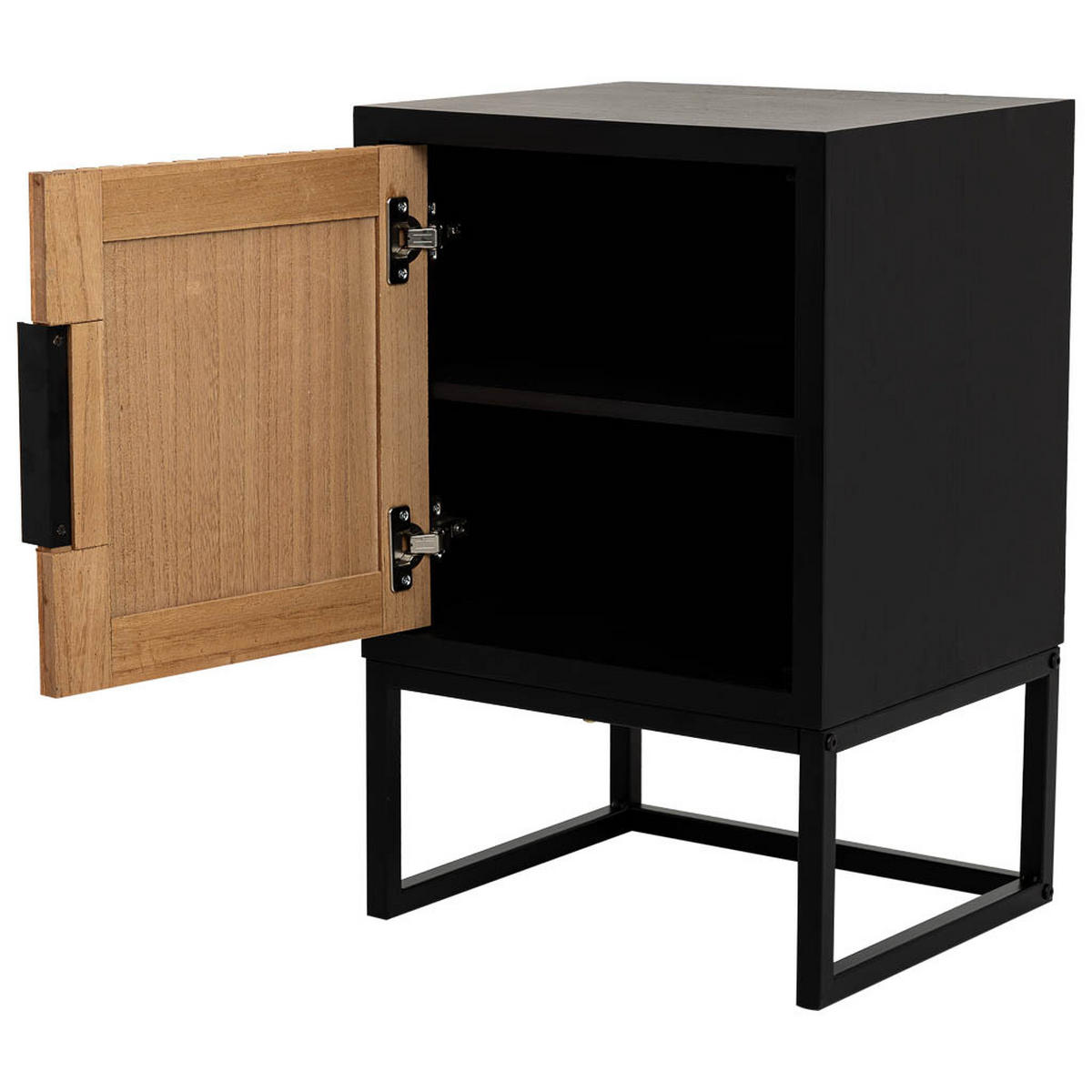 NACHTTISCH aus Metall und Holz, 40x35x61cm - Braun, Holz (40/61/35cm) - Wanderlust