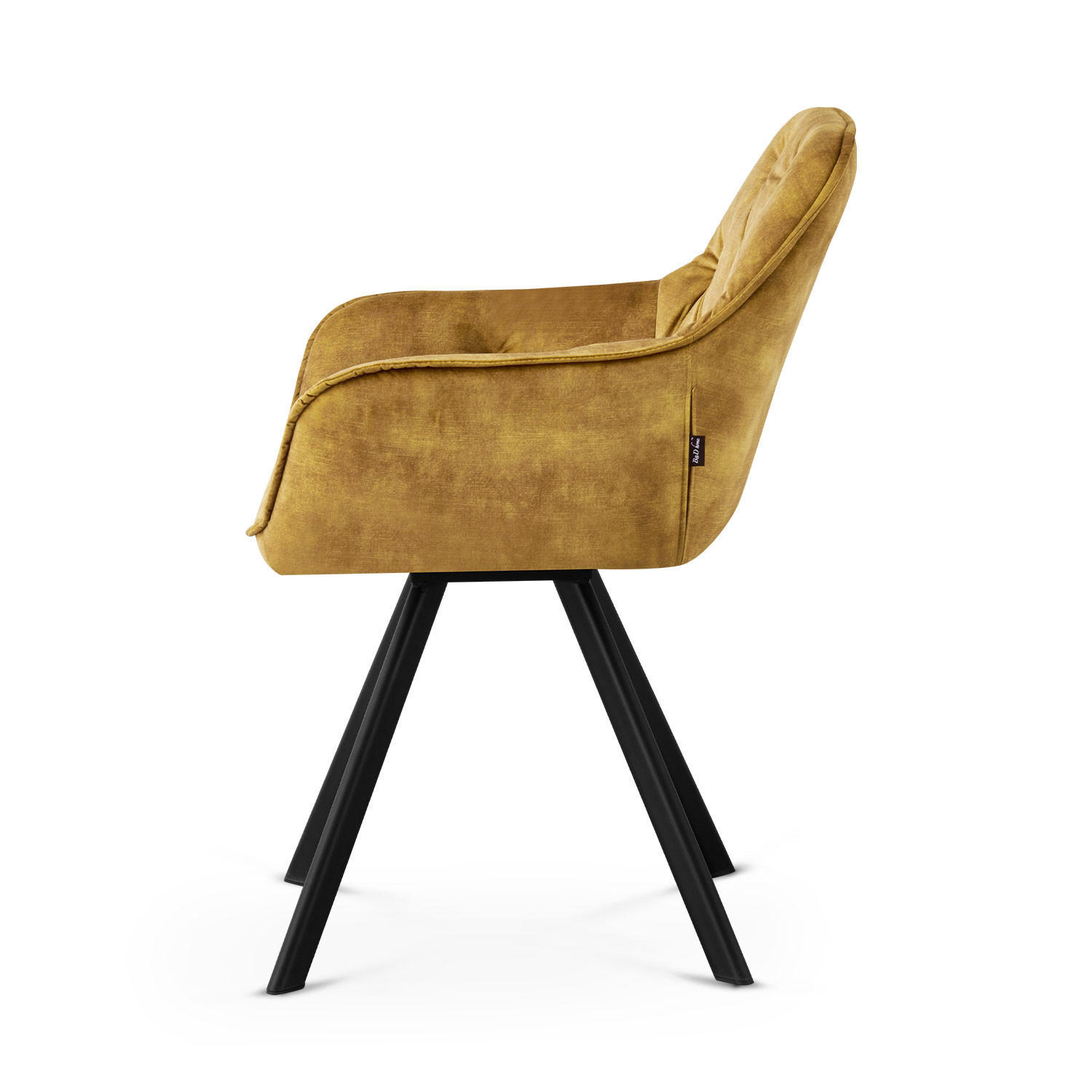 Thumbnail - B&D Home Armlehnstuhl, Gelb, Metall, 56x84x61 cm, Oeko-Tex® Standard 100, Esszimmer, Stühle, Esszimmerstühle, Armlehnens...