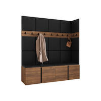MOBILIER PENTRU HOL Orion II - culoare lemn de nuc/negru, material plastic/compozit lemnos (168/186/46cm) - MIRJAN24