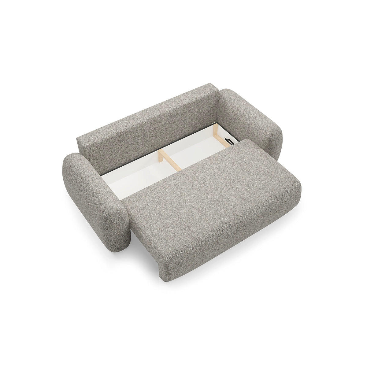 SOFA Carmela 3 Sitzplätze Hellgrau - Grau, Holz (266/95/121cm) - Petits-meubles