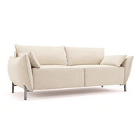 SOFA 2-Sitzer für Terrasse und Garten, Stoff Sunlight, Ecru, SUNMEE - Ecru, Holz (158/90/95cm) - Kaiser Möbel