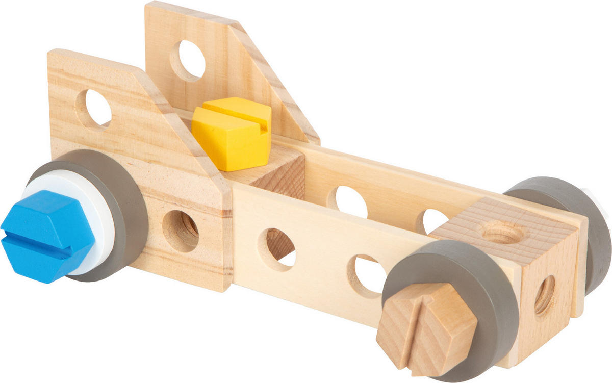 WERKZEUGKASTEN 2 IN 1 WORKSHOP - Blau, Holz (12/13/24.5cm) - small foot