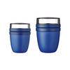 LUNCHPOT MINI + REGULAR Ellipse Vivid Blue 2er Set - Blau, Kunststoff (1/1/1cm) - Mepal