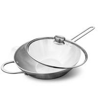 WOKPFANNE TwinNova Silber - Silberfarben, Metall (15/12/15cm)