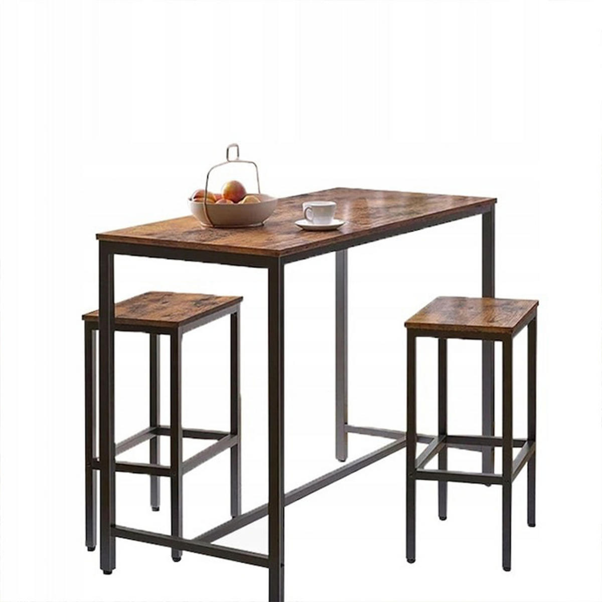 BAR-SET, 3-tlg. 100/40/90 cm - Braun, Holzwerkstoff (100/90/40cm)