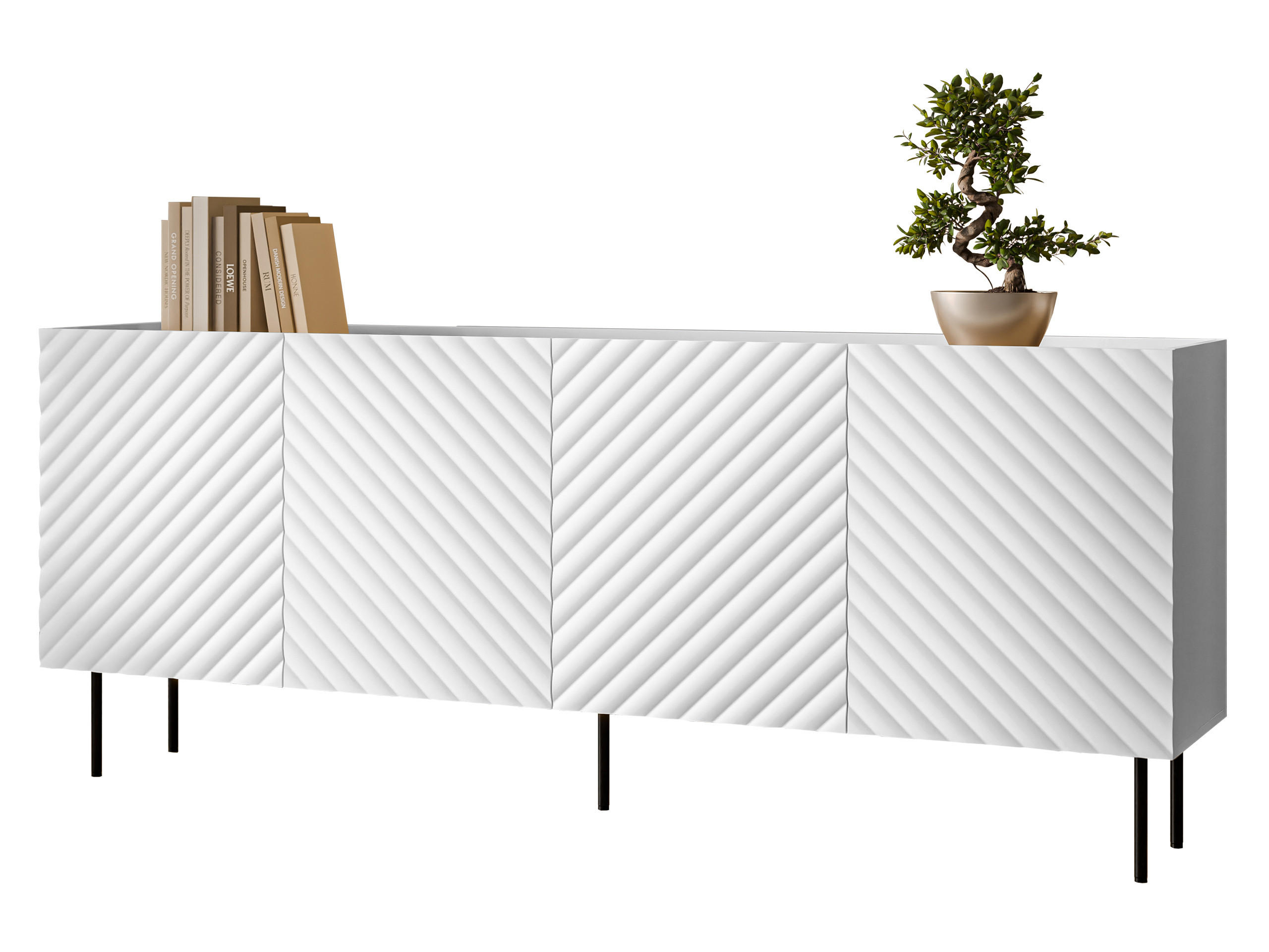 Thumbnail - Mirjan24 Türkommode, Weiß, Holzwerkstoff, Rechteckig, 200x80x40 cm, Wohnzimmer, Kommoden & Sideboards, Kommoden