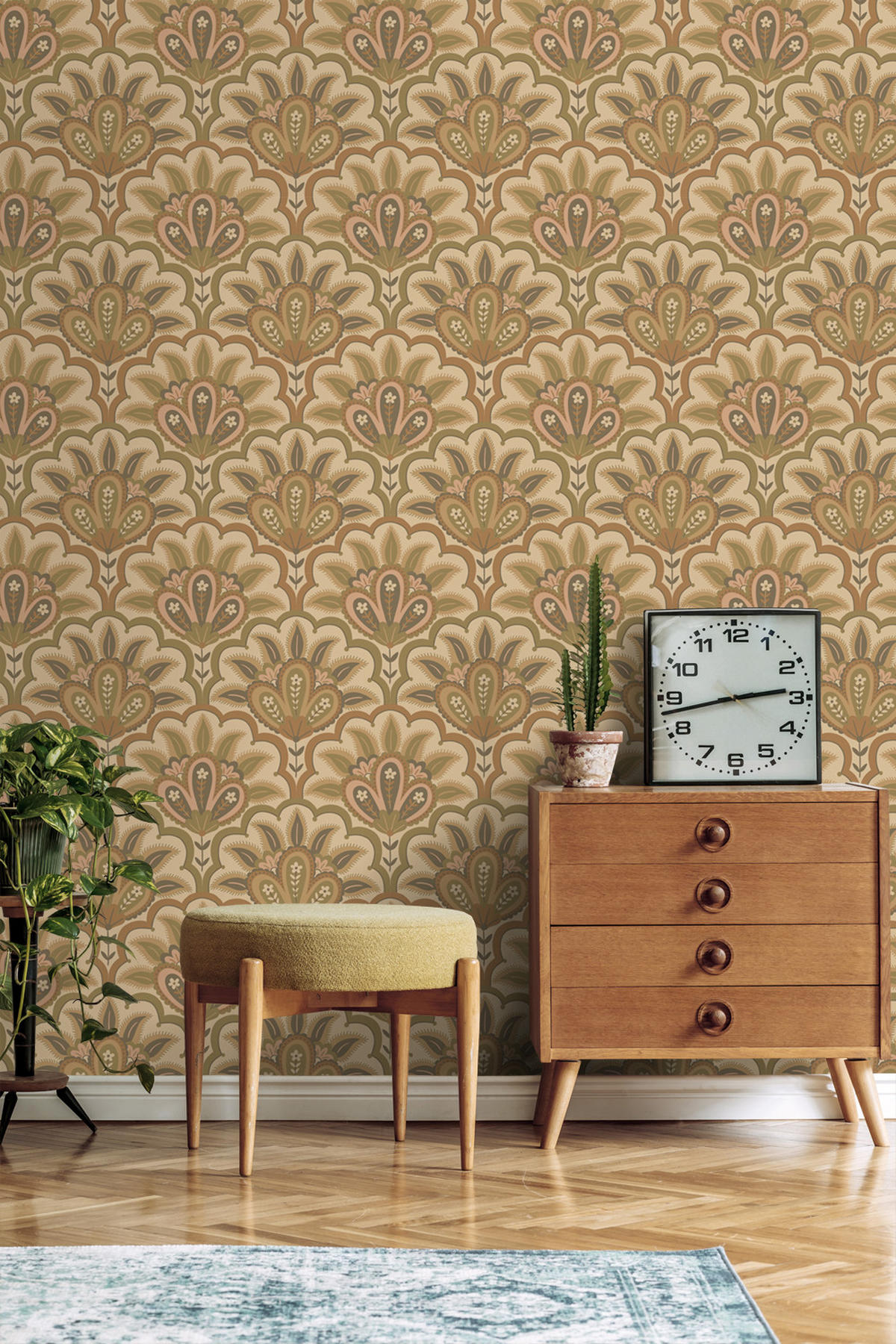 TAPETE orientalisches Barockmotiv 50 x 900 cm - Braun, Papier (50/900cm) - ESTAhome