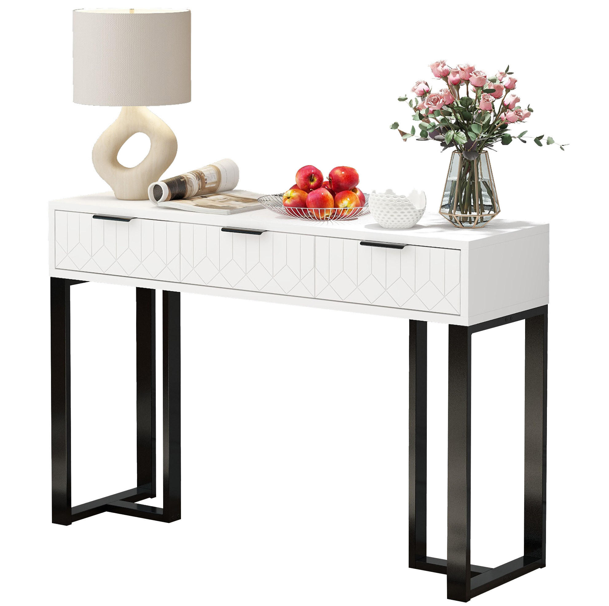 Meubliv Konsolentisch Schwarz 36x80x120 cm
