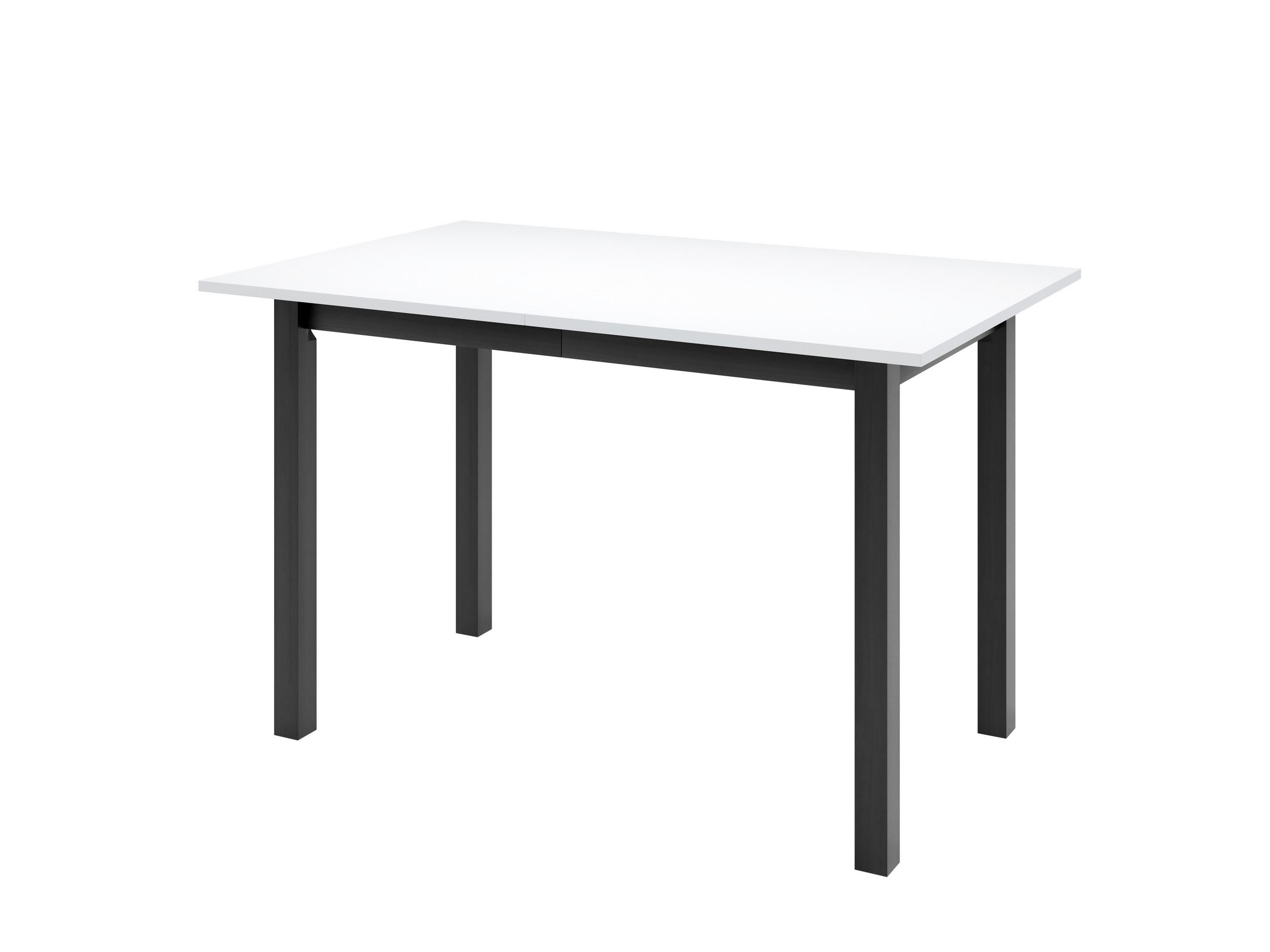 ESSTISCH ENZO P Ausziehbar 125 - 165 / 80 x 77 cm - Schwarz/Weiß, Holz (125/80/77cm) - MASSENO