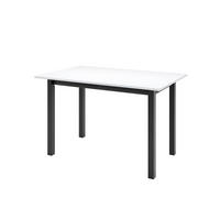ESSTISCH ENZO P Ausziehbar 125 - 165 / 80 x 77 cm - Schwarz/Weiß, Holz (125/80/77cm) - MASSENO