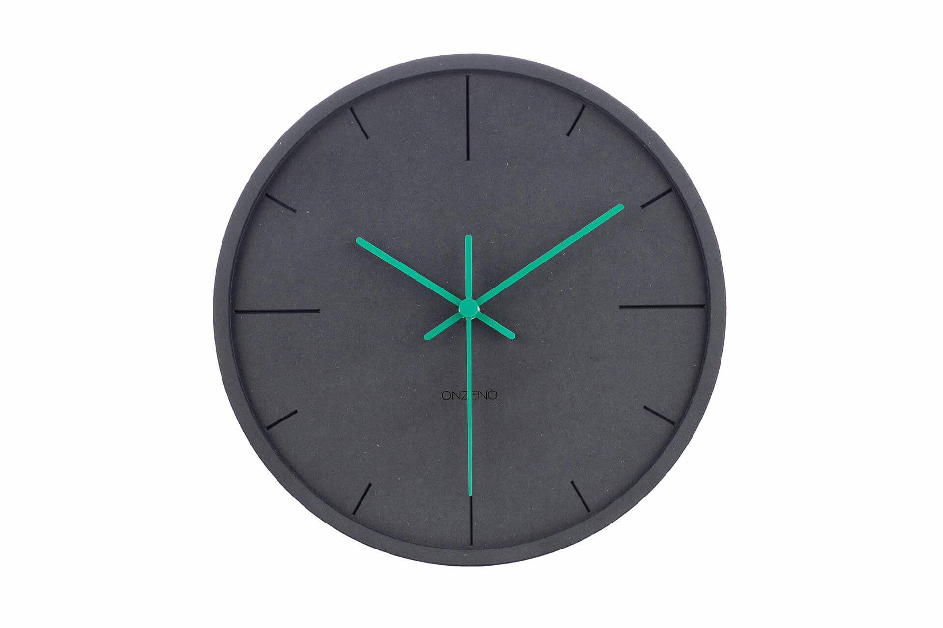 WANDUHR Design Grau 30/30 cm - Schwarz, Holzwerkstoff (0.46/29.5/1cm) - ONZENO