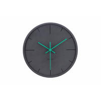 WANDUHR Design Grau 30/30 cm - Schwarz, Holzwerkstoff (29.5/29.5/1cm) - ONZENO