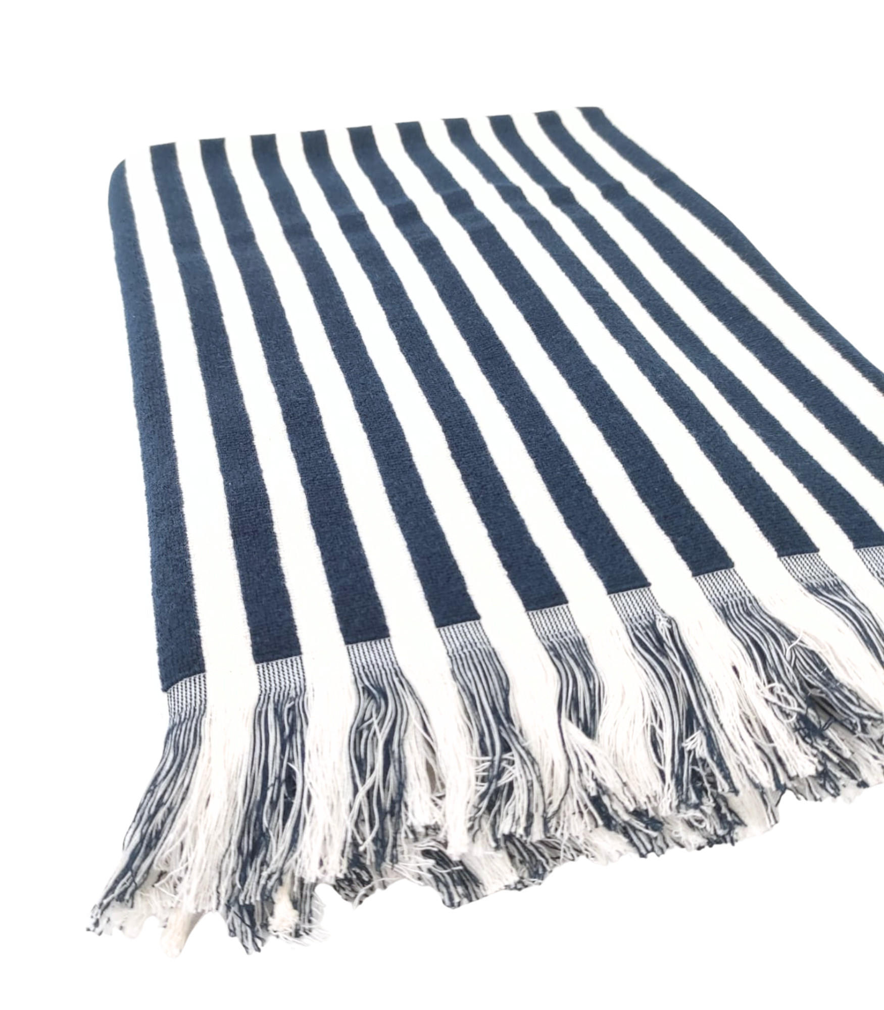 STRANDTUCH. Bio-Baumwolle. 100x180 cm - Weiß, Textil (100/180cm) - SOWL