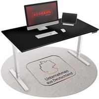 SCHREIBTISCH Elektrisch höhenverstellbarer Schreibtisch Y-Line Schwarz Signalweiß 160/80/62-127cm - Schwarz/Weiß, Holzwerkstoff/Metall (80/160/127cm) - ASSMANN