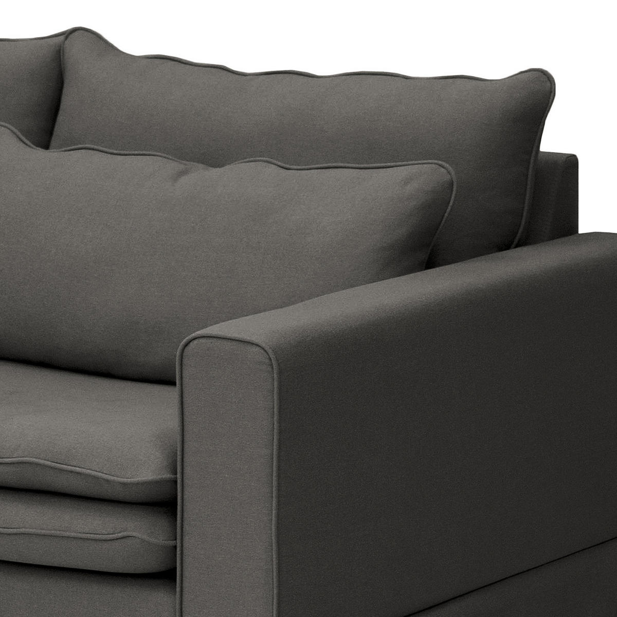 2,5-SITZER SOFA mit Husse - Webstoff - Anthrazit, Textil (180/82/104cm) - home24