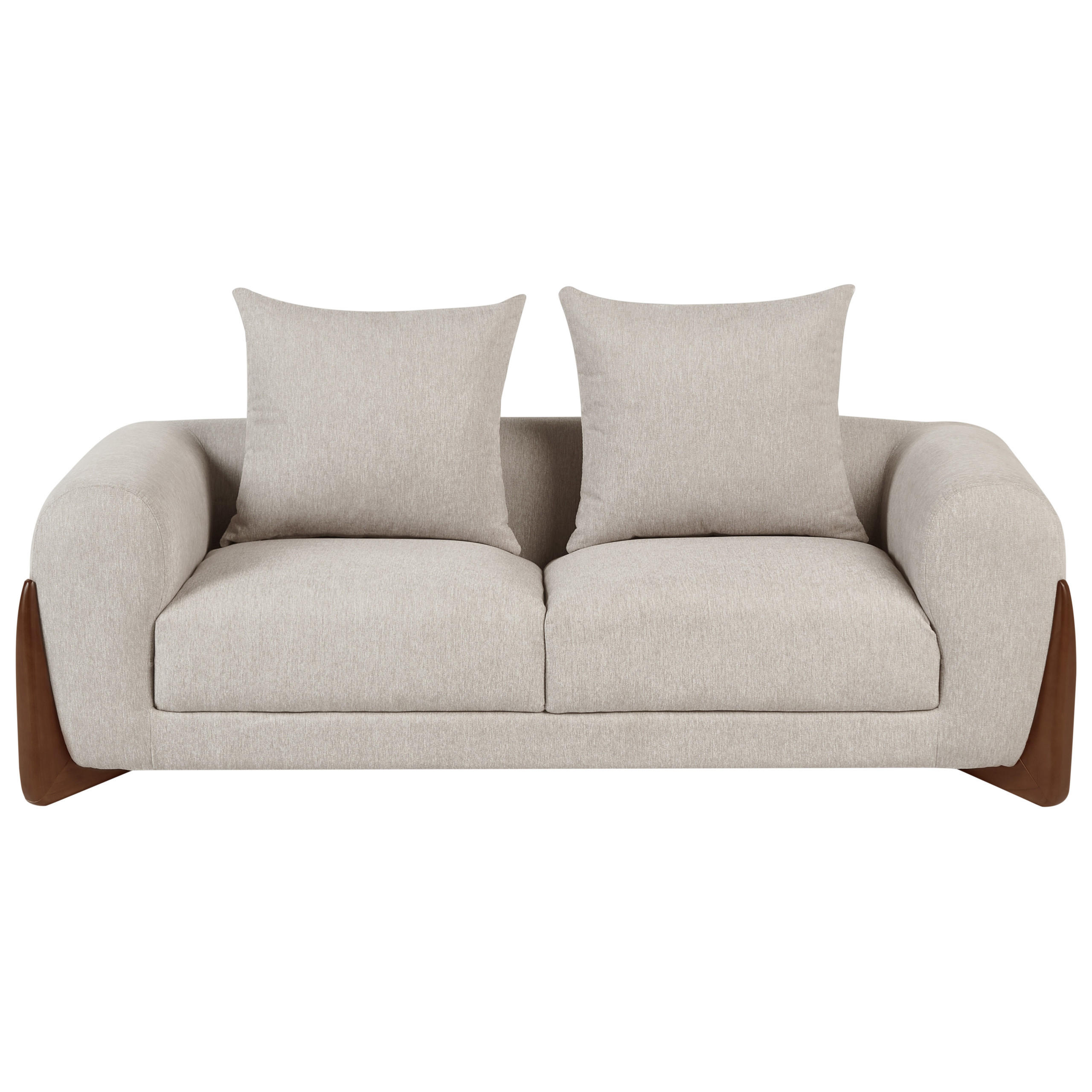 2-SITZER-SOFA Taupe Vinliden - Taupe, Textil (180/62/87cm) - Beliani