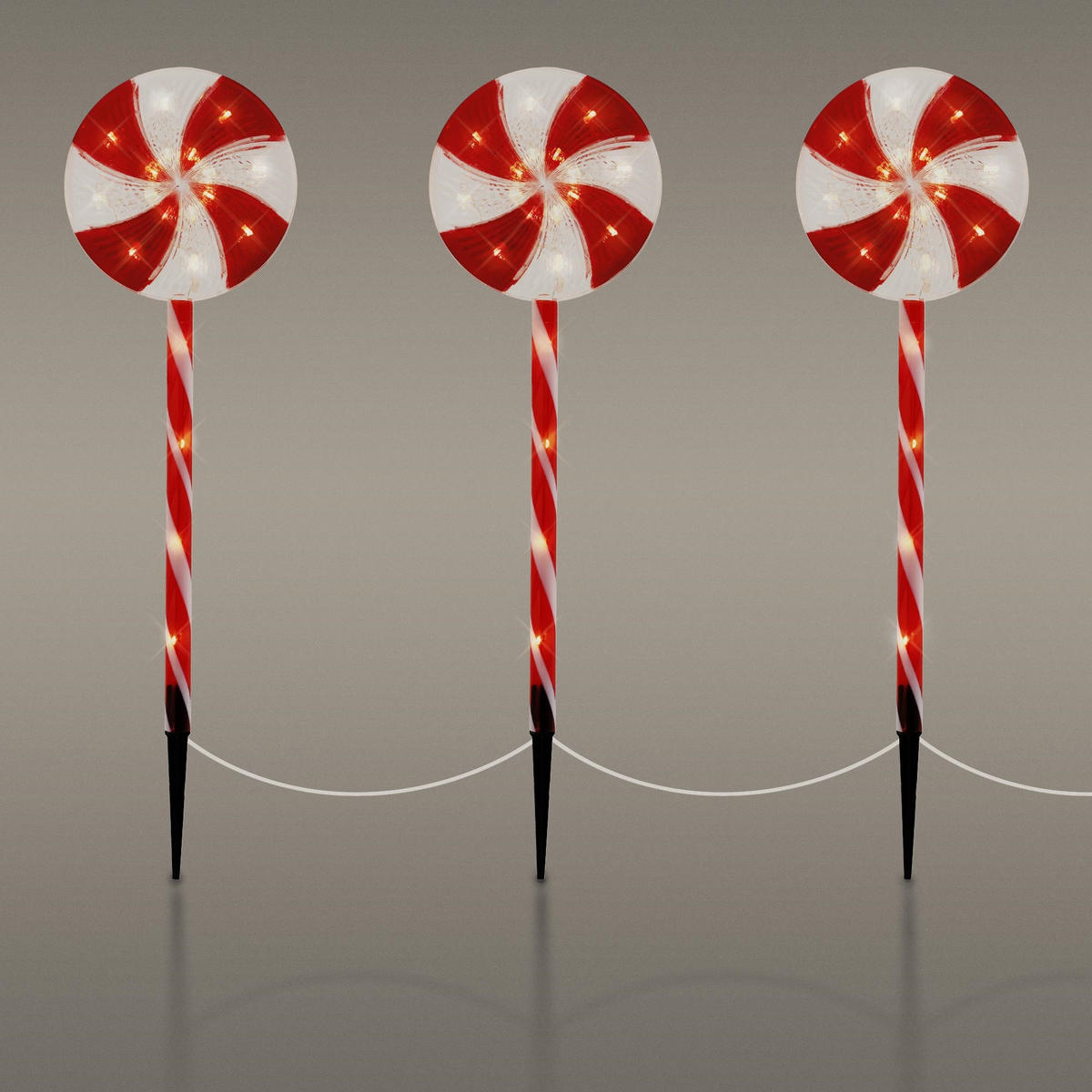 WEIHNACHT Deko Beleuchtung - Rot, Kunststoff (18/62/200cm) - ECD-Germany