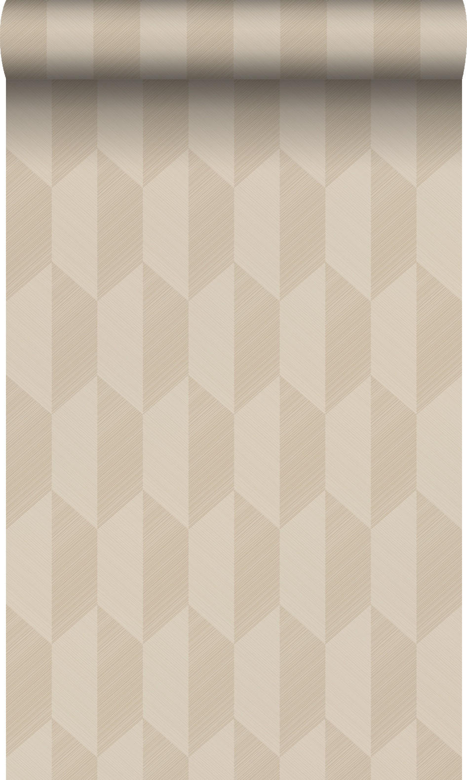 TAPETE 3D Muster 50 x 900 cm - Beige, Papier (50/900cm) - Origin Wallcoverings