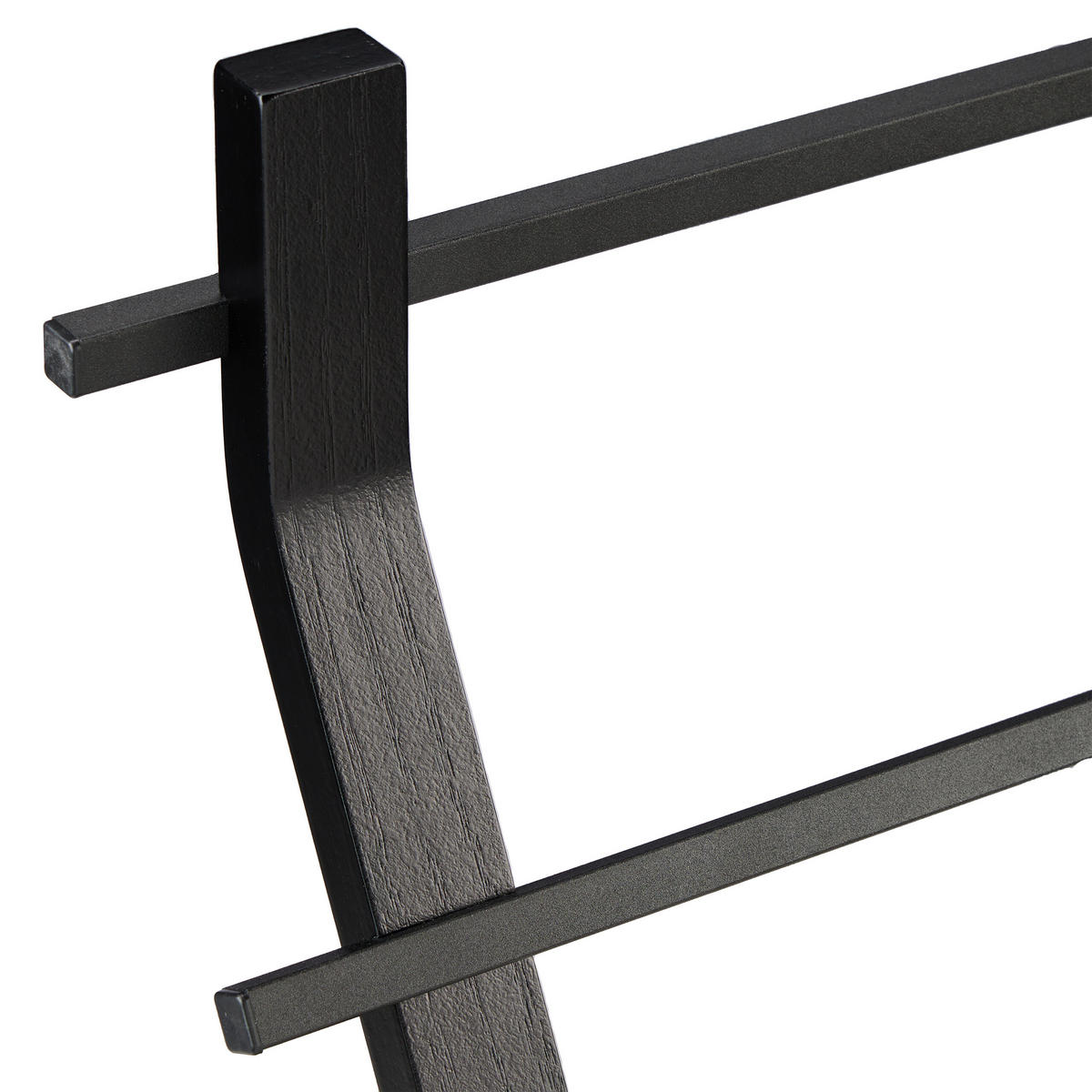 HANDTUCHSTÄNDER - Schwarz, Holzwerkstoff/Metall (43.5/85/20cm) - Relaxdays