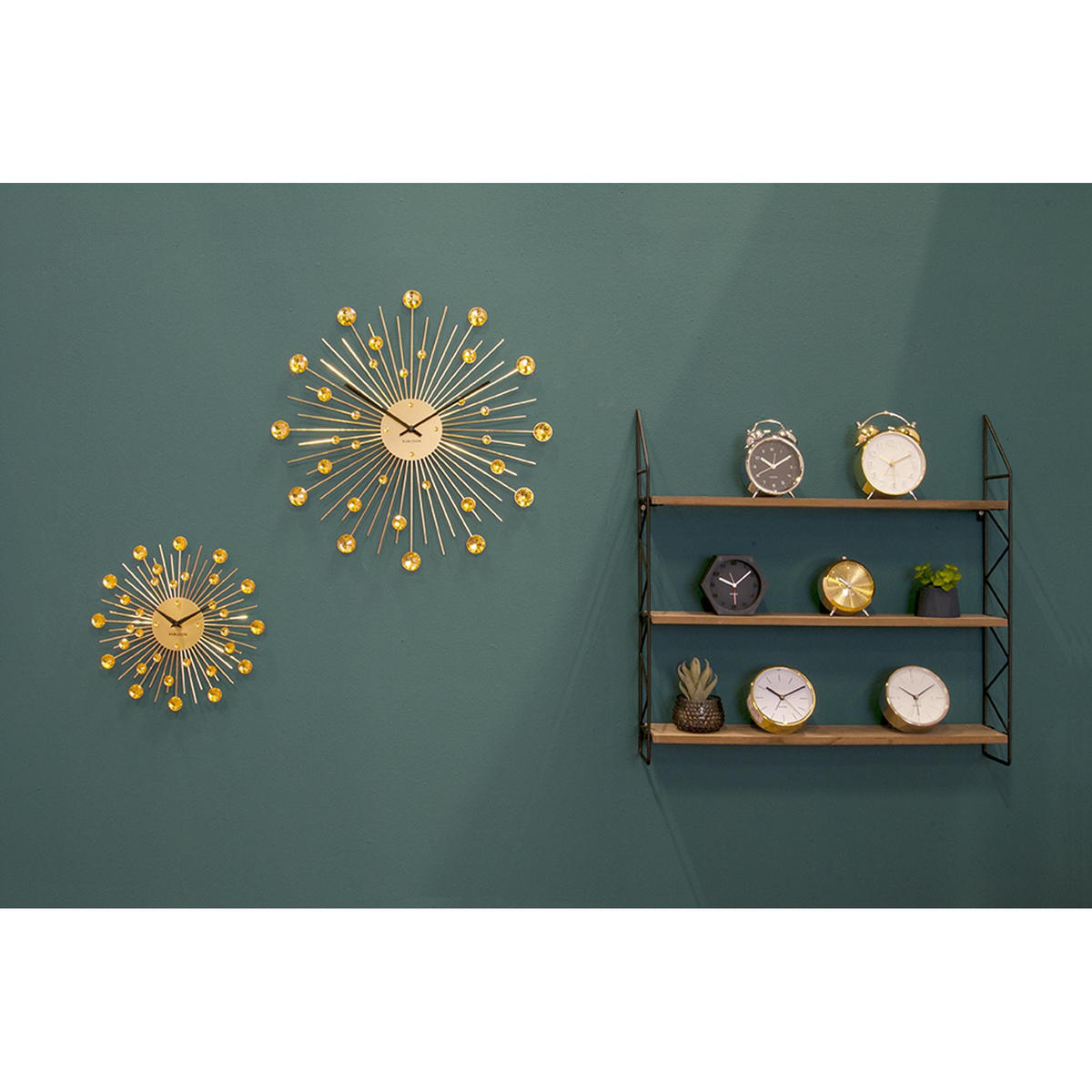 WANDUHR Sunburst Ø50 cm - Goldfarben, Metall (50/50/4cm) - Karlsson