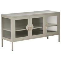 SIDEBOARD mit 3 Türen Metall Hellbeige Gleora - Beige, Metall (120/65/40cm) - Beliani