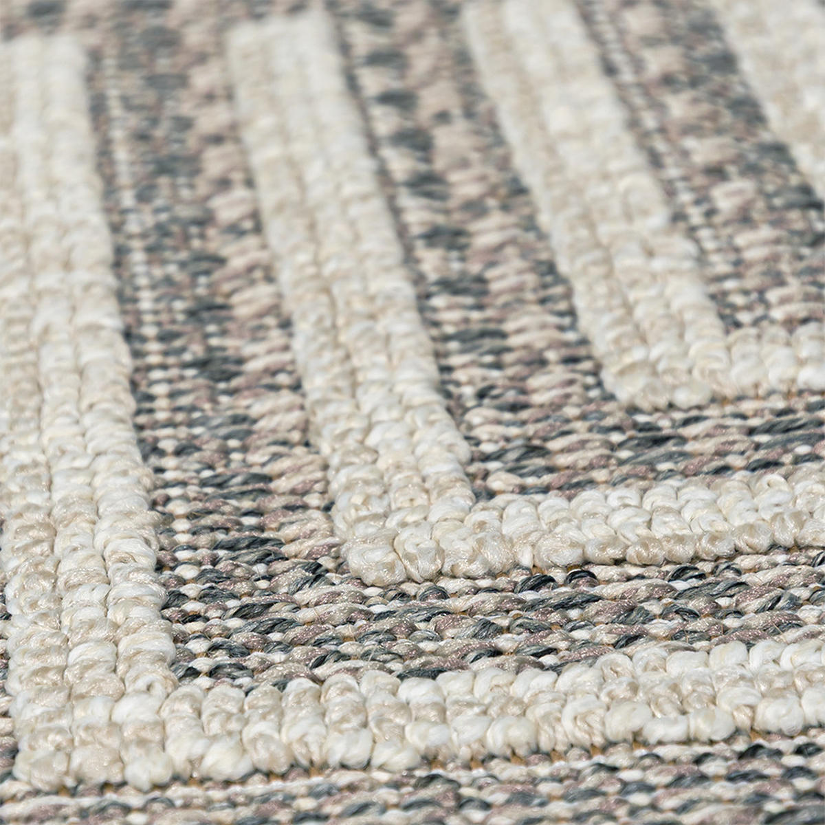 TEPPICH In-& Outdoor Cangas Polen Mazovia 120x170cm Beige Braun Abstrakt Kurzflor - Braun, Textil (120/170cm) - Mazovia