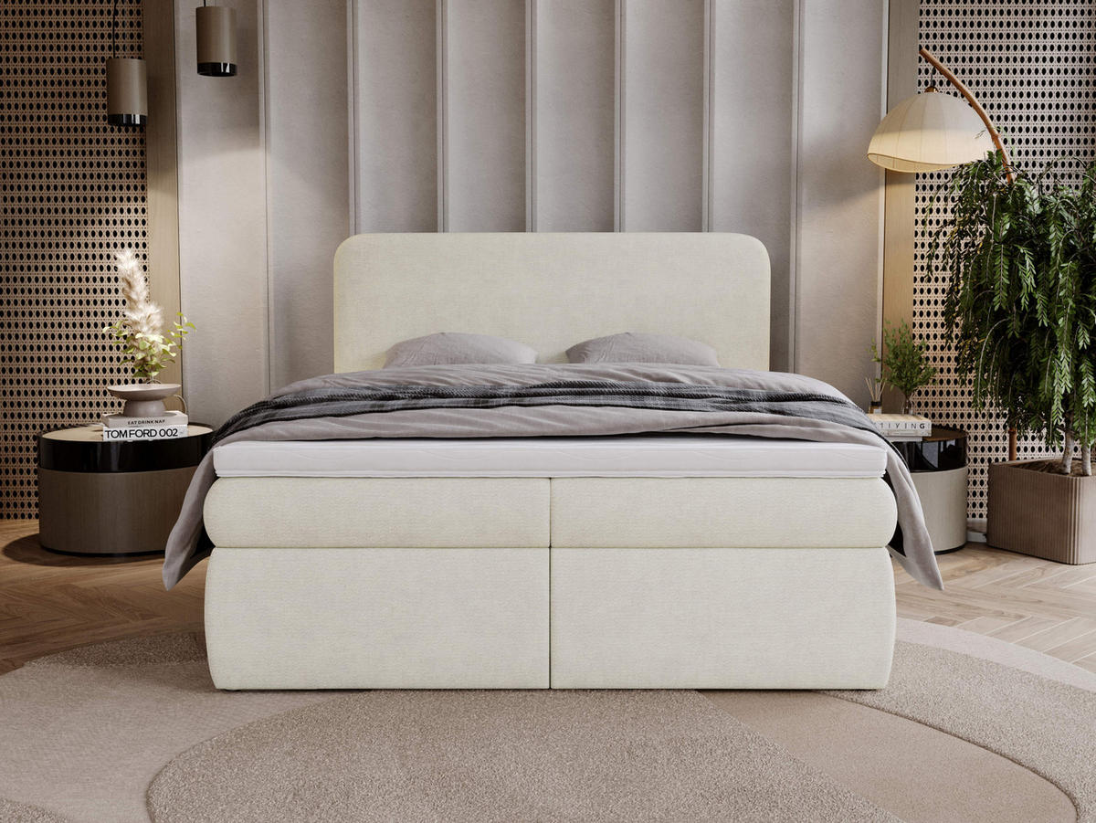 BOXBETT Bonny - H3 - Schwarz/Cappuccino, Holz/Holzwerkstoff (160/200cm) - MIRJAN24