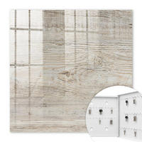 SCHLÜSSELBOX Weiß 30x30 cm – Türöffnung nach rechts - Holzstruktur - Beige, Metall (30/30/5cm) - TULUP