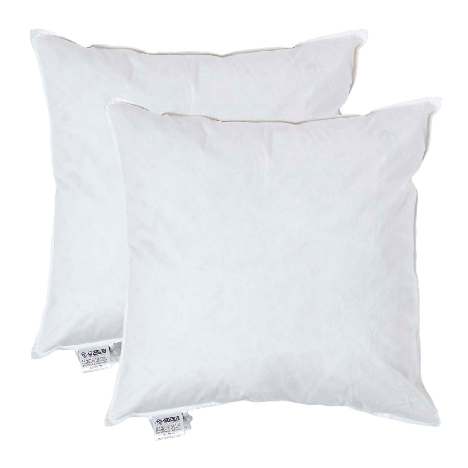 FÜLLKISSEN 2er-Set, Federkissen 55/55 cm - Weiß, Textil (55/55cm) - Homescapes