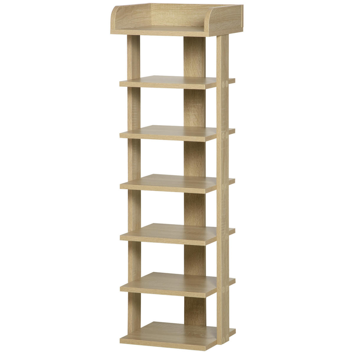 SCHUHREGAL,HOLZ Ablagefach für 6 Paar 32x30x104cm - Beige, Holzwerkstoff (32/104/30cm) - Vallsero