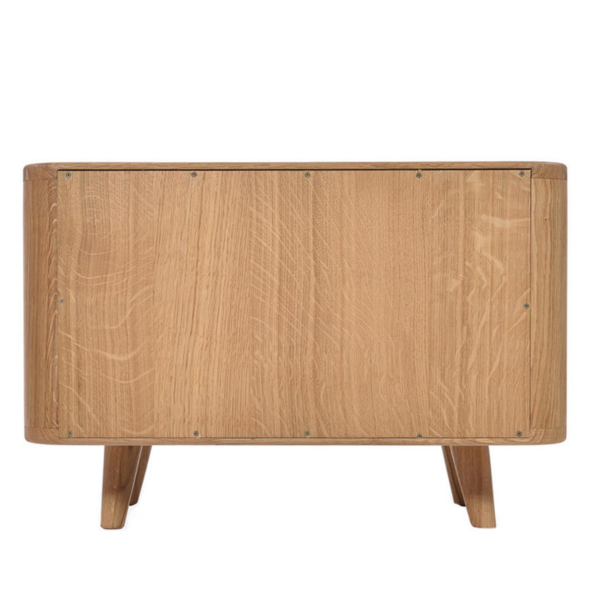 NACHTKOMMODE - Wildeiche teilmassiv - Wildeiche / Weiß - Weiß, Holz/Holzwerkstoff (60/40/42cm) - home24