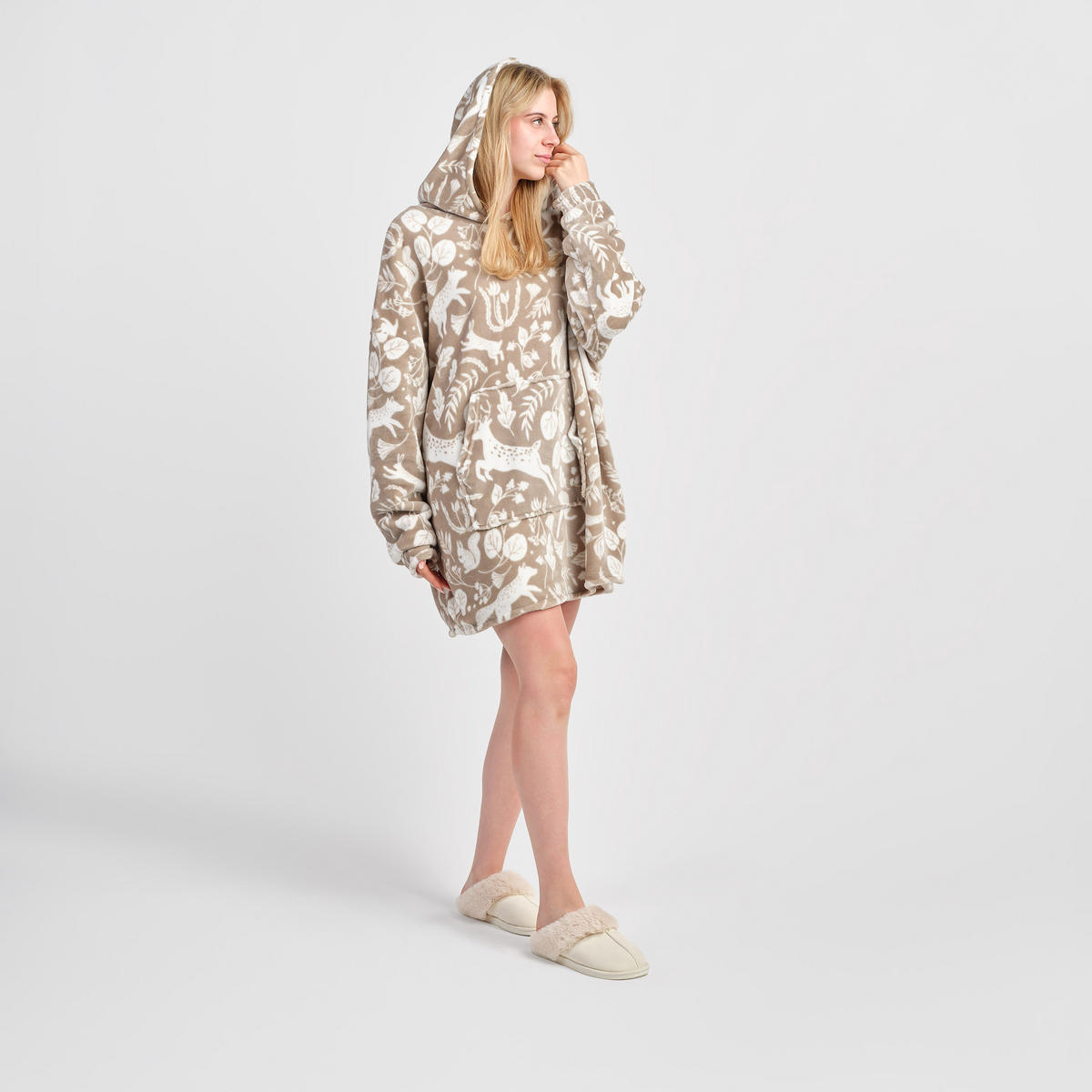 PONCHO Misne - Beige, Textil (Einheitsgrößenull) - home&you