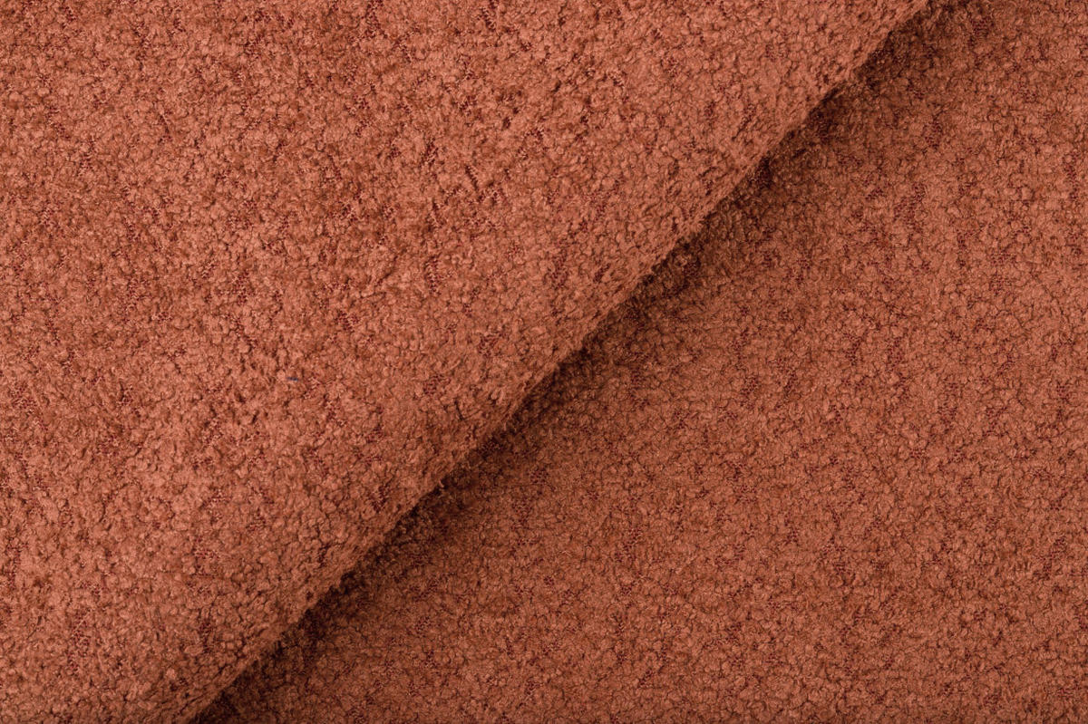 SOFA FEBE 3-Sitzer, dunkelorange - Dunkelorange/Schwarz, Holz/Textil (190/82/96cm) - Courtois Laville