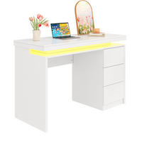 ANRICHTE 120/50/78,5 cm in Weiß mit 3 Schubladen und LED-Beleuchtung - Weiß, Holzwerkstoff (120/78.5/50cm) - Flora Grace