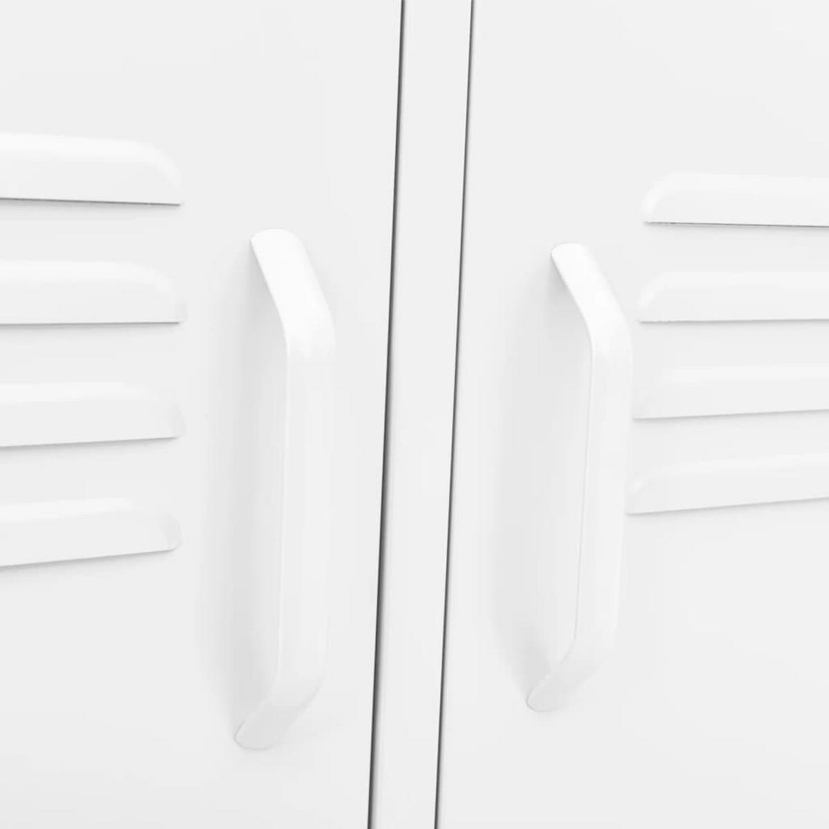 TV-SCHRANK Weiß 105/35/50 Cm Stahl - Weiß, Metall (105/50/35cm) - vidaXL