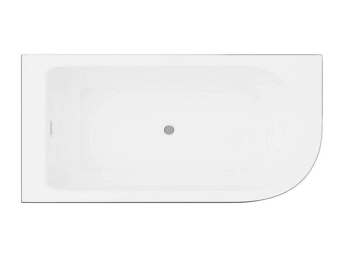 ECKBADEWANNE - 240L - 170 x 75 x 58 cm - Ecke Links - Schwarz matt - AKINA - Schwarz, Kunststoff (170/58/75cm) - Vente-Unique