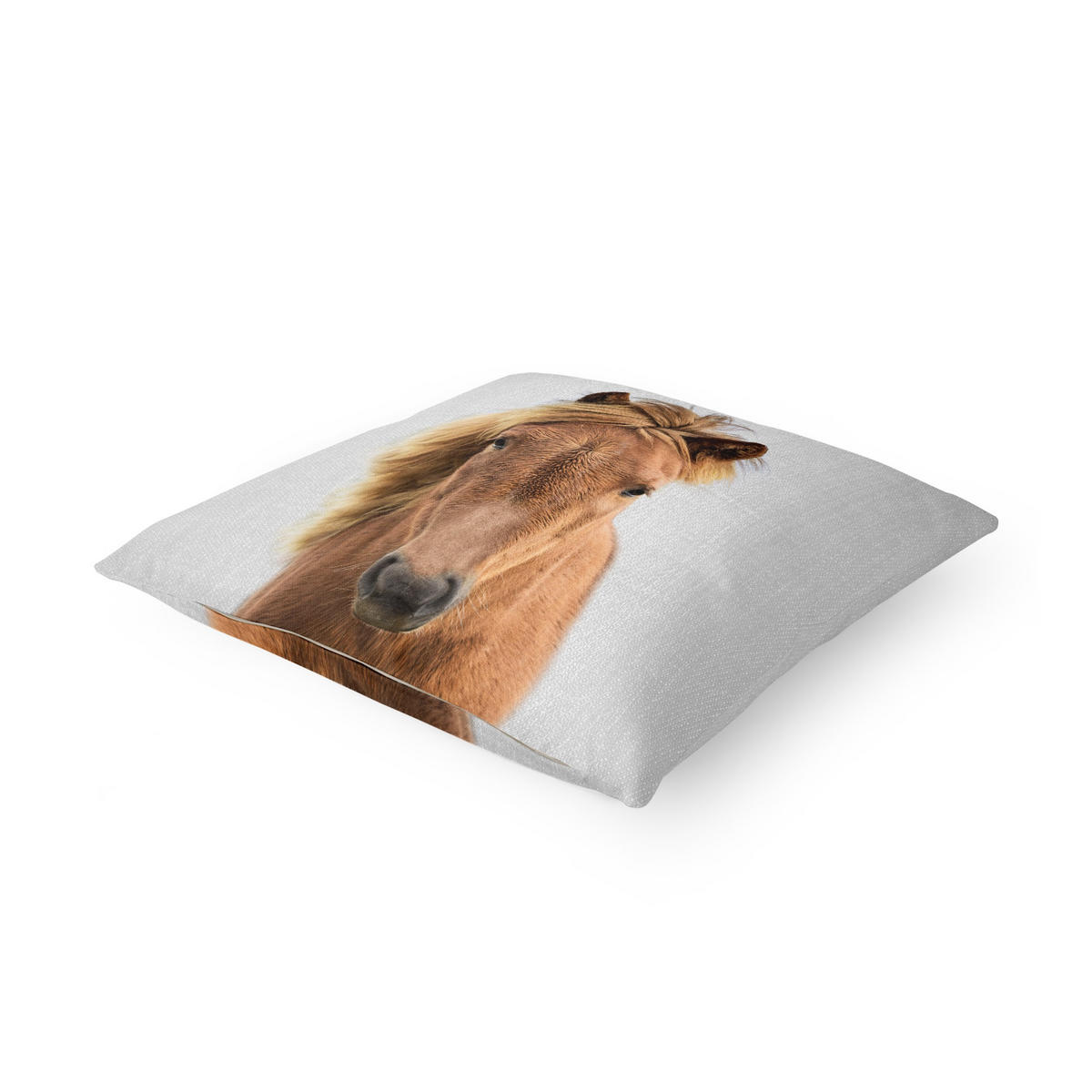 KISSENBEZUG Pferd Pauline 50/50 cm - Schwarz, Textil (50/50cm) - Bilderwelten