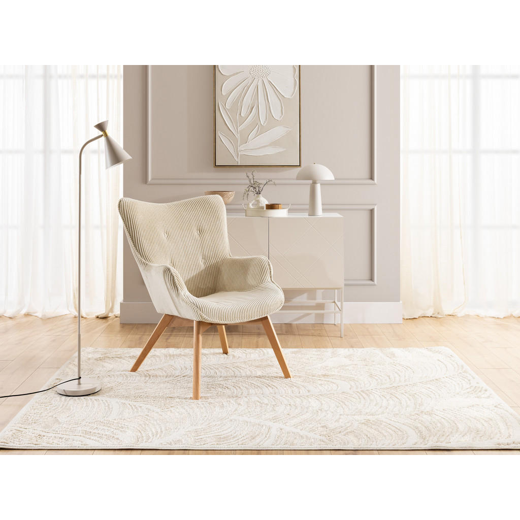 Thumbnail - S-Style Möbel Loungesessel, Beige, Textil, Echtholz,Buche, Birke, 1-Sitzer, 71x96x86 cm, Blauer Engel, FSC Mix, Oeko-Tex...