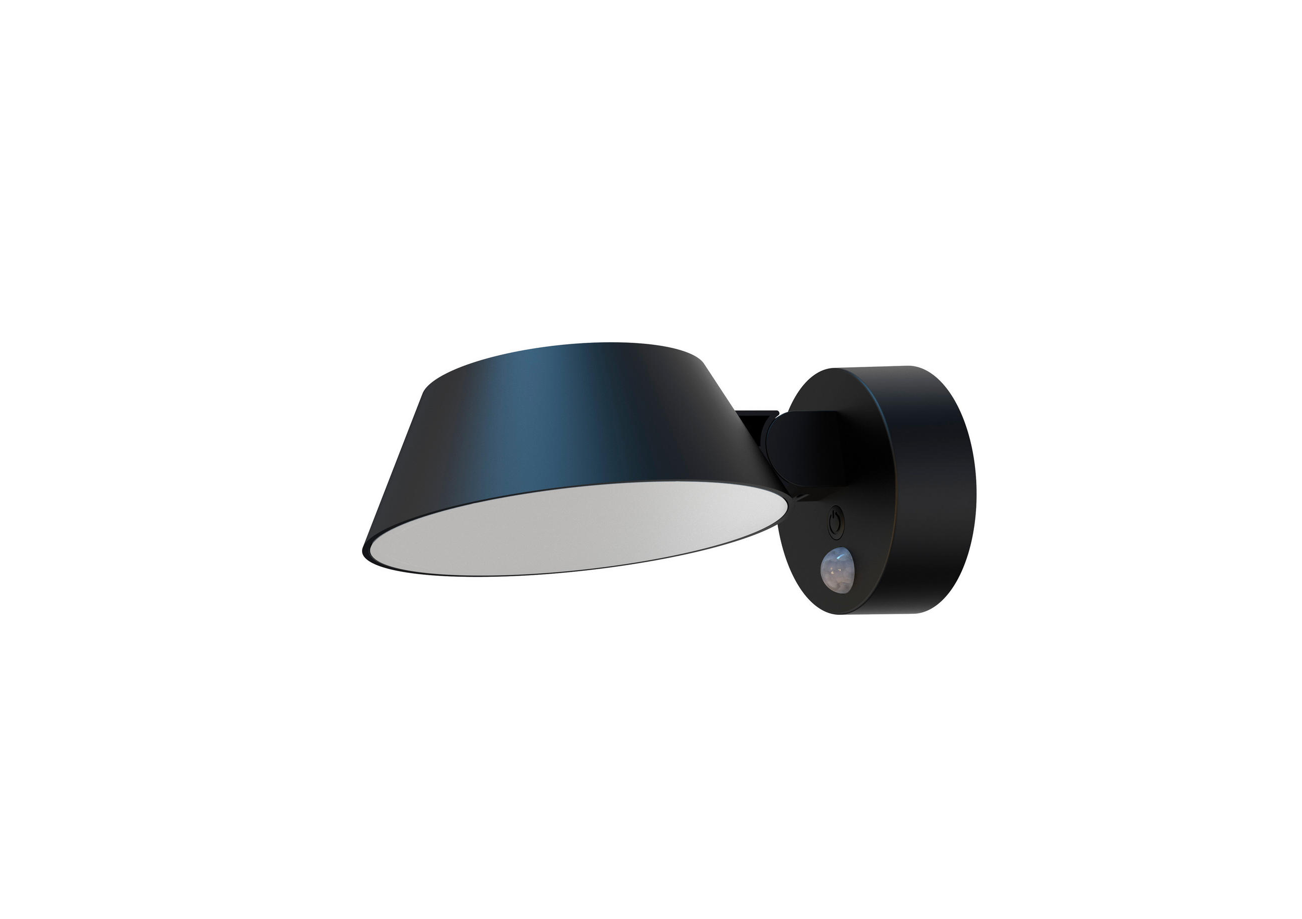 SOLAR-WANDLEUCHTE Aluminium - dimmbar mit Bewegungsmelder und IP54 für Außenbereich - Schwarz, Metall (20.8/15.1/9.5cm) - Northpoint