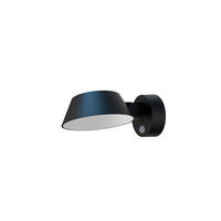 SOLAR-WANDLEUCHTE Aluminium - dimmbar mit Bewegungsmelder und IP54 für Außenbereich - Schwarz, Metall (20.8/15.1/9.5cm) - Northpoint