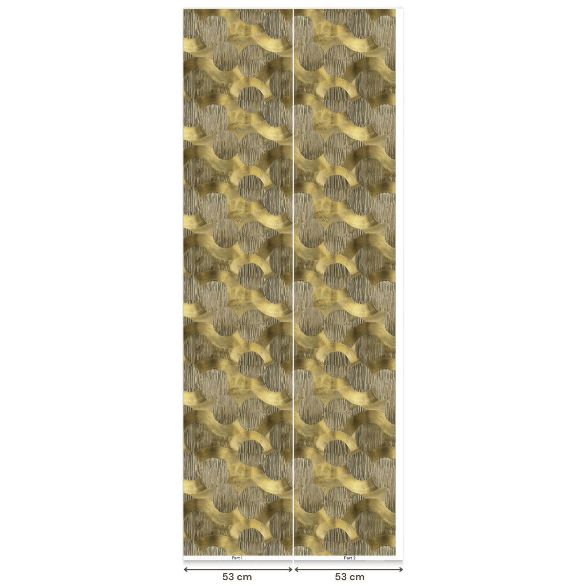 TAPETE - Modern - Geometrisch - Gold - 100x240 cm - Goldfarben, Papier (100/240cm) - OnlyWow