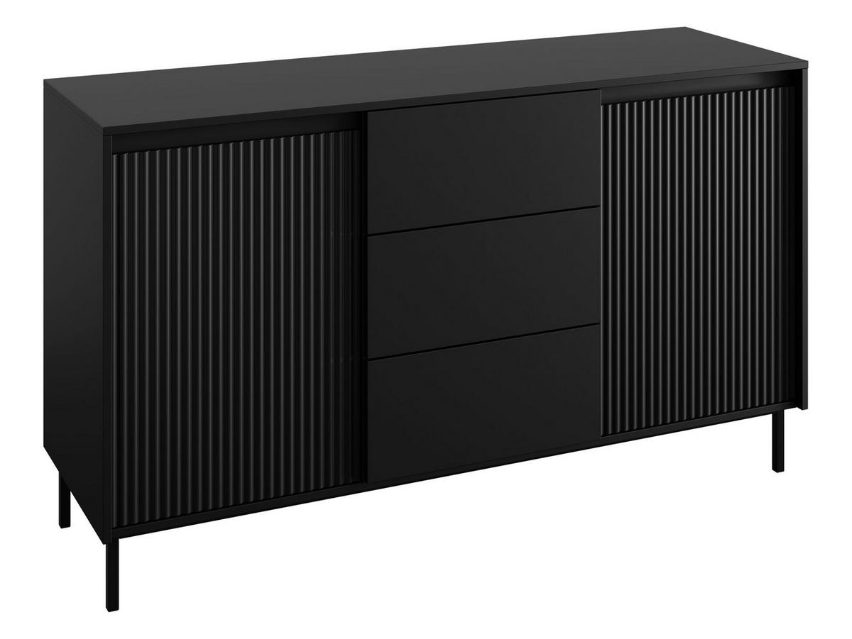 SIDEBOARD Ozmi 2D3SZ - Schwarz, Holzwerkstoff/Metall (153/90/50cm) - MIRJAN24