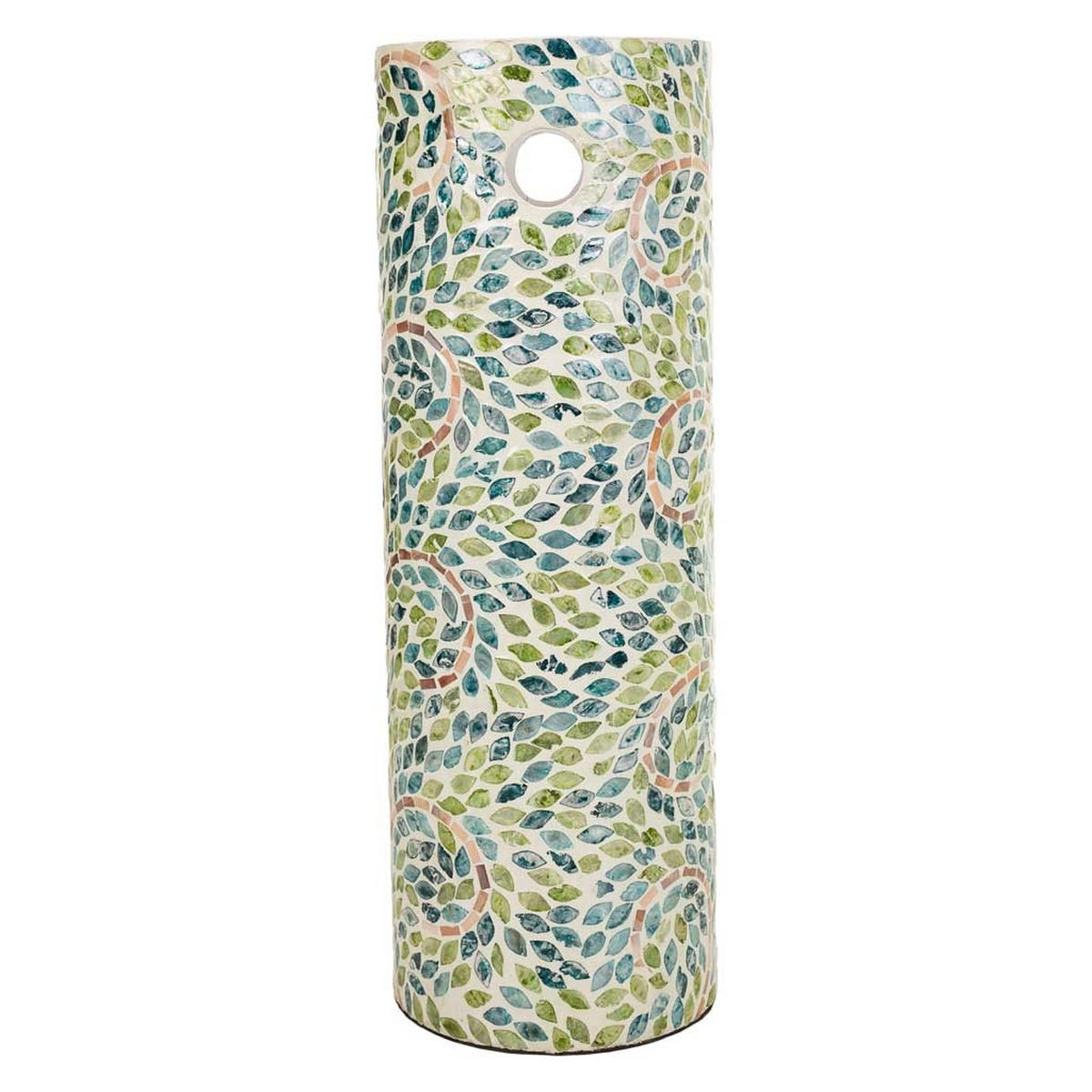 SCHIRMSTÄNDER aus Capiz, grün, 20x56cm - Grün, Holzwerkstoff (20/56/20cm) - Wanderlust