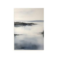 POSTER Landschaft Aquarell A4 Rahmenlos - Klar, Papier (29.7/5/21cm) - Nacnic